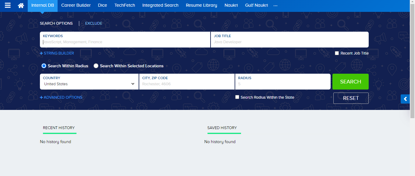 screenshot of CEIPAL ATS